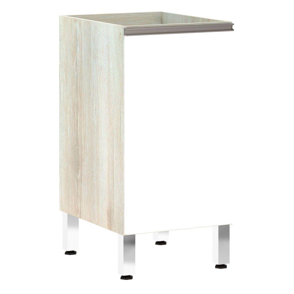 Balcão Sem Tampo 40cm Luci Legno Crem e Branco - 1