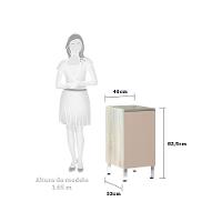 Balcão Sem Tampo 40cm Luci Legno Crem e Connect - 4