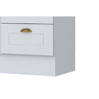 Balcão de Cozinha  Americana 2 Portas e 3 Gavetas s/ Tampo 120cm Branco - Henn - 5