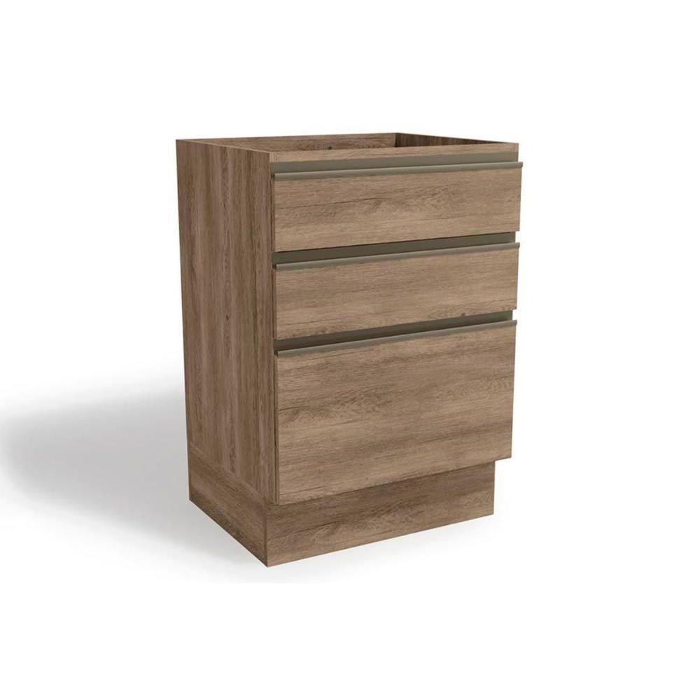 Balcão de Cozinha Maxxi G743 c/ 3 Gavetas s/ Tampo 60cm Nogal - Kappesberg - 1