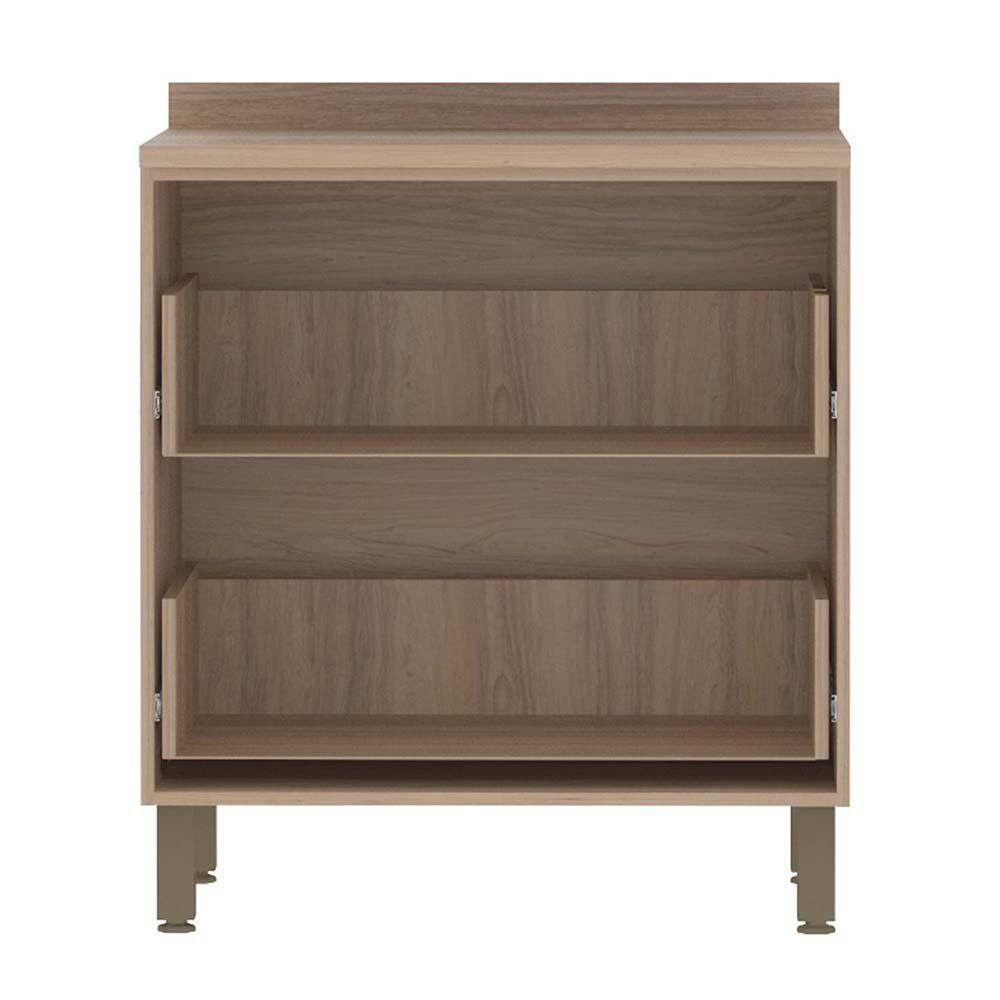 Balcão e Tampo 80 Cm 2 Gavetões Mel Vanill e Gra - 5