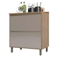 Balcão e Tampo 80 Cm 2 Gavetões Mel Vanill e Gra - 1