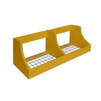 Fruteira Suspensa De Parede Prateleira Porta Legumes Cozinha Em Madeira Amarelo Laca - 2