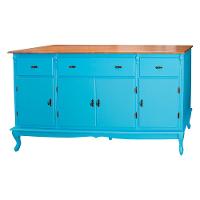 Buffet Balcão Antique Com 4 Portas e 3 Gavetas 804 Azul - 1