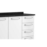 Balcão de Cozinha Evidence 7126 2 Portas e 4 Gavetas c/ Tampo 120cm Branco - Bertolini - 5