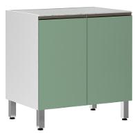 Balcão Sem Tampo 80cm Branco Com Verde Jade - 1