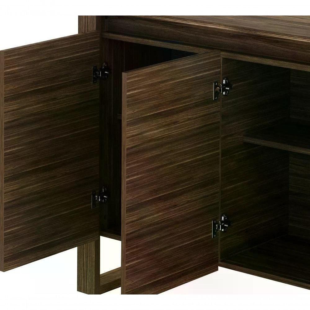 Armário Balcão Para Escritório 3 Portas Me4147 Nogal Nogal - 5