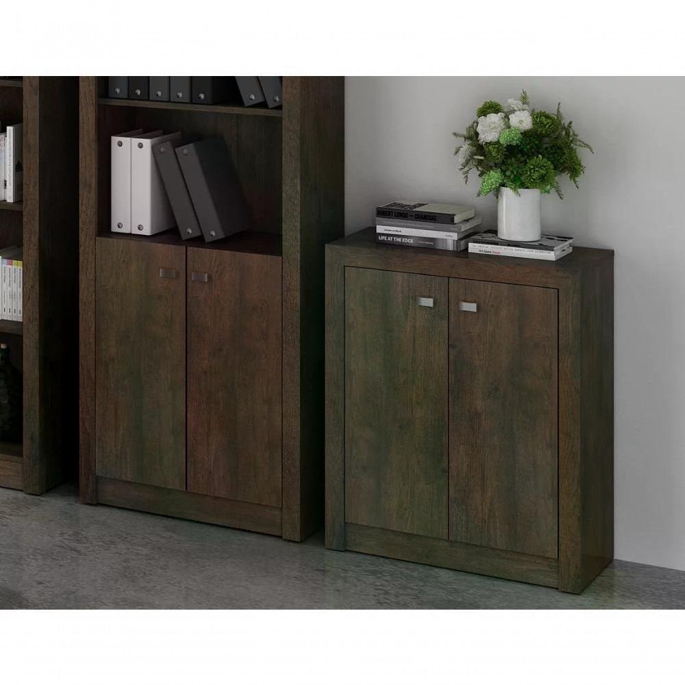 Balcão 02 Portas Para Escritório Me4103 Rustico Rustico - 2