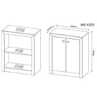Balcão 02 Portas Para Escritório Me4103 Rustico Rustico