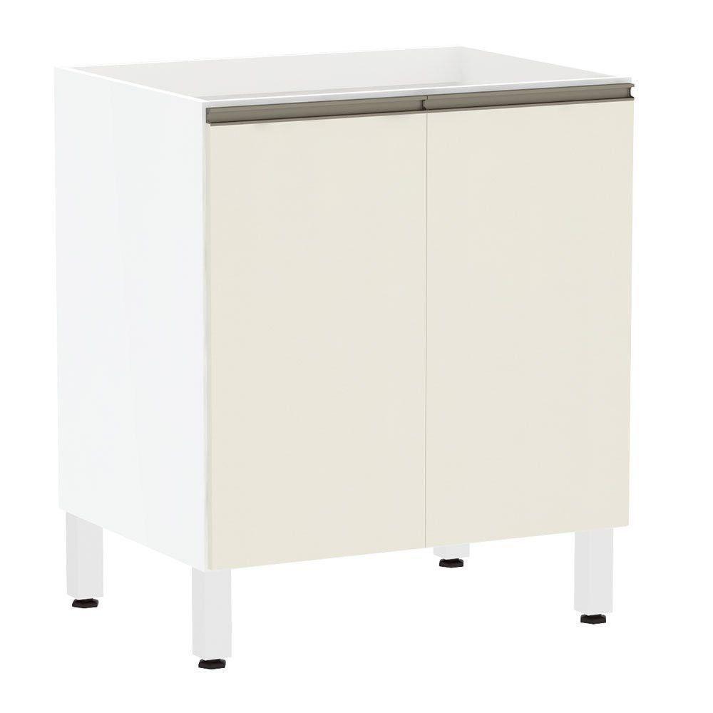 Balcão Sem Tampo 70cm Branco Com Kashmir - 1