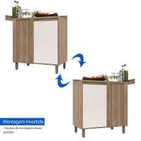 Balcão e Tampo Canto Reto 95 Cm De Abrir 1 Prateleira Mel Vanill e O - 2