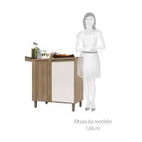 Balcão e Tampo Canto Reto 95 Cm De Abrir 1 Prateleira Mel Vanill e O - 5