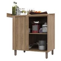 Balcão e Tampo Canto Reto 95 Cm De Abrir 1 Prateleira Mel Vanill e O - 6