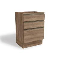 Balcão de Cozinha Maxxi G743 c/ 3 Gavetas s/ Tampo 60cm Nogal - Kappesberg - 1