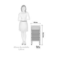 Balcão Sem Tampo 40cm Branco Com Legno Crema - 3