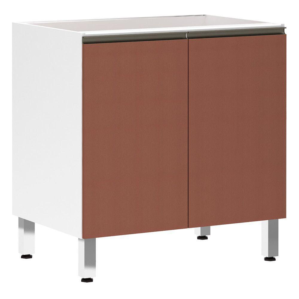 Balcão Sem Tampo 80cm Branco Com Gaia - 1