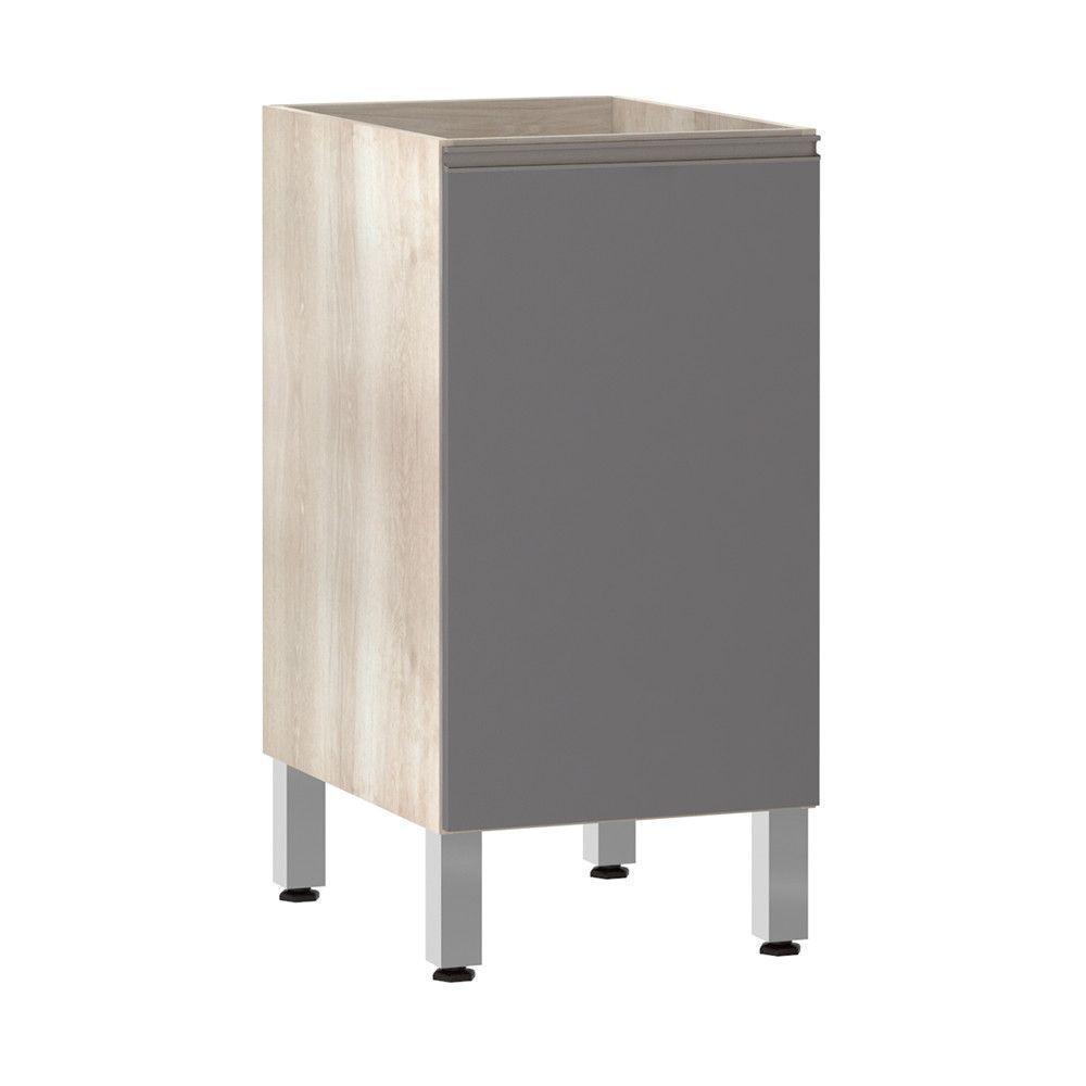 Balcão Sem Tampo 40cm Luci Legno Crem e Cinza Puro - 1