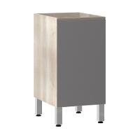 Balcão Sem Tampo 40cm Luci Legno Crem e Cinza Puro - 1