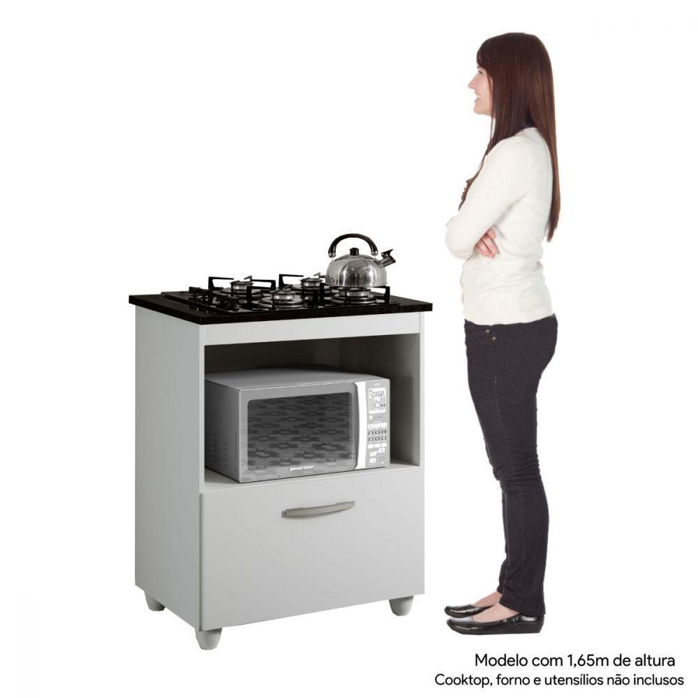 Balcão Para Cooktop 4 Bocas Salvia Branco - 3