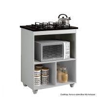 Balcão Para Cooktop 4 Bocas Salvia Branco