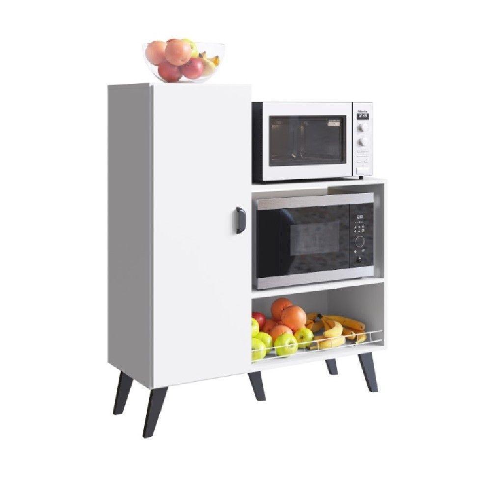 Balcão Fruteira Com Porta Para Fornos Xangai Branco - 1