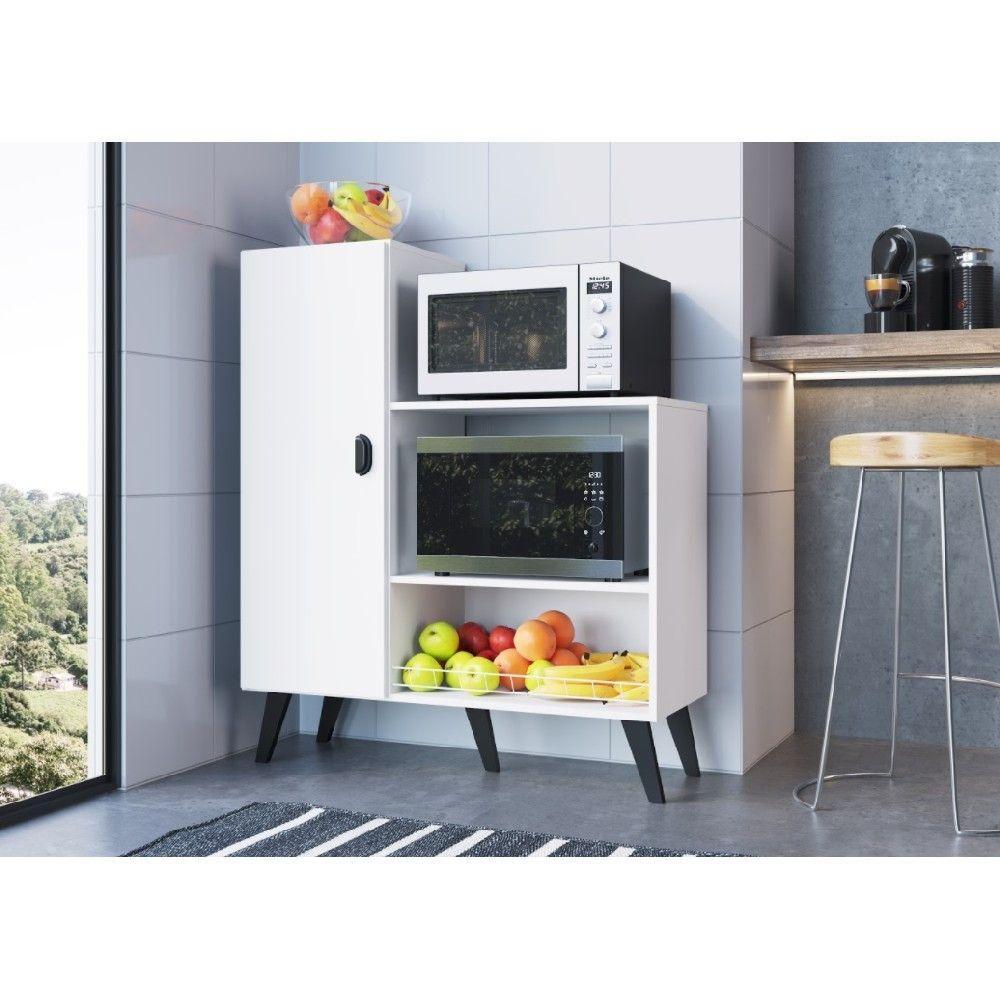 Balcão Fruteira Com Porta Para Fornos Xangai Branco - 2