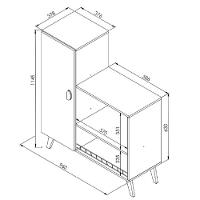 Balcão Fruteira Com Porta Para Fornos Xangai Branco - 4