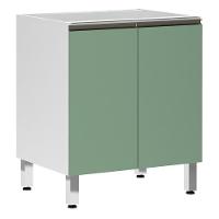 Balcão Sem Tampo 70cm Branco Com Verde Jade - 1