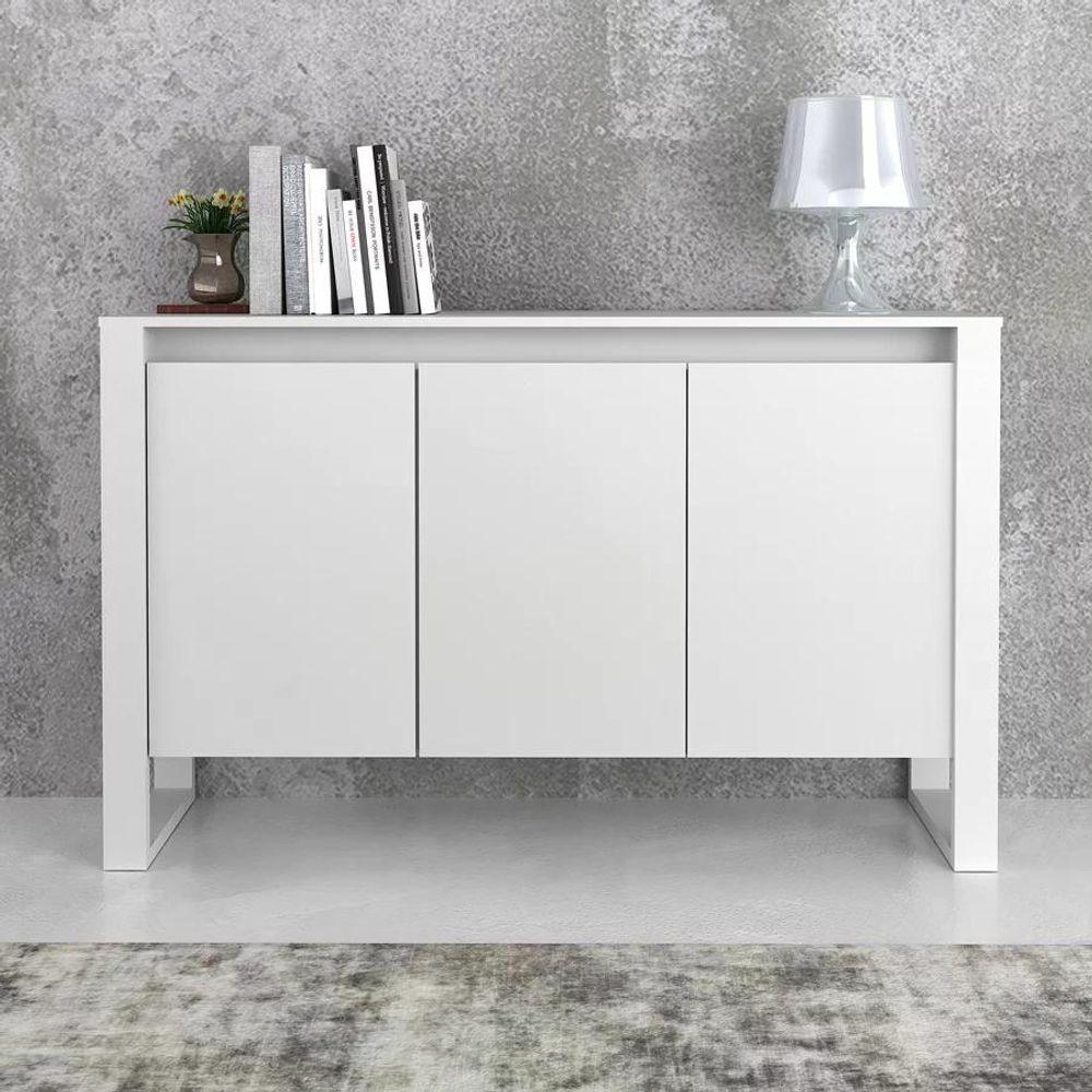 Armário Balcão Para Escritório 3 Portas Me4147 Branco - 4