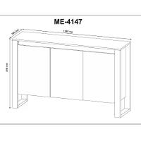 Armário Balcão Para Escritório 3 Portas Me4147 Branco - 7