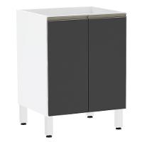 Balcão Sem Tampo 60cm Branco Com Preto Txt - 1