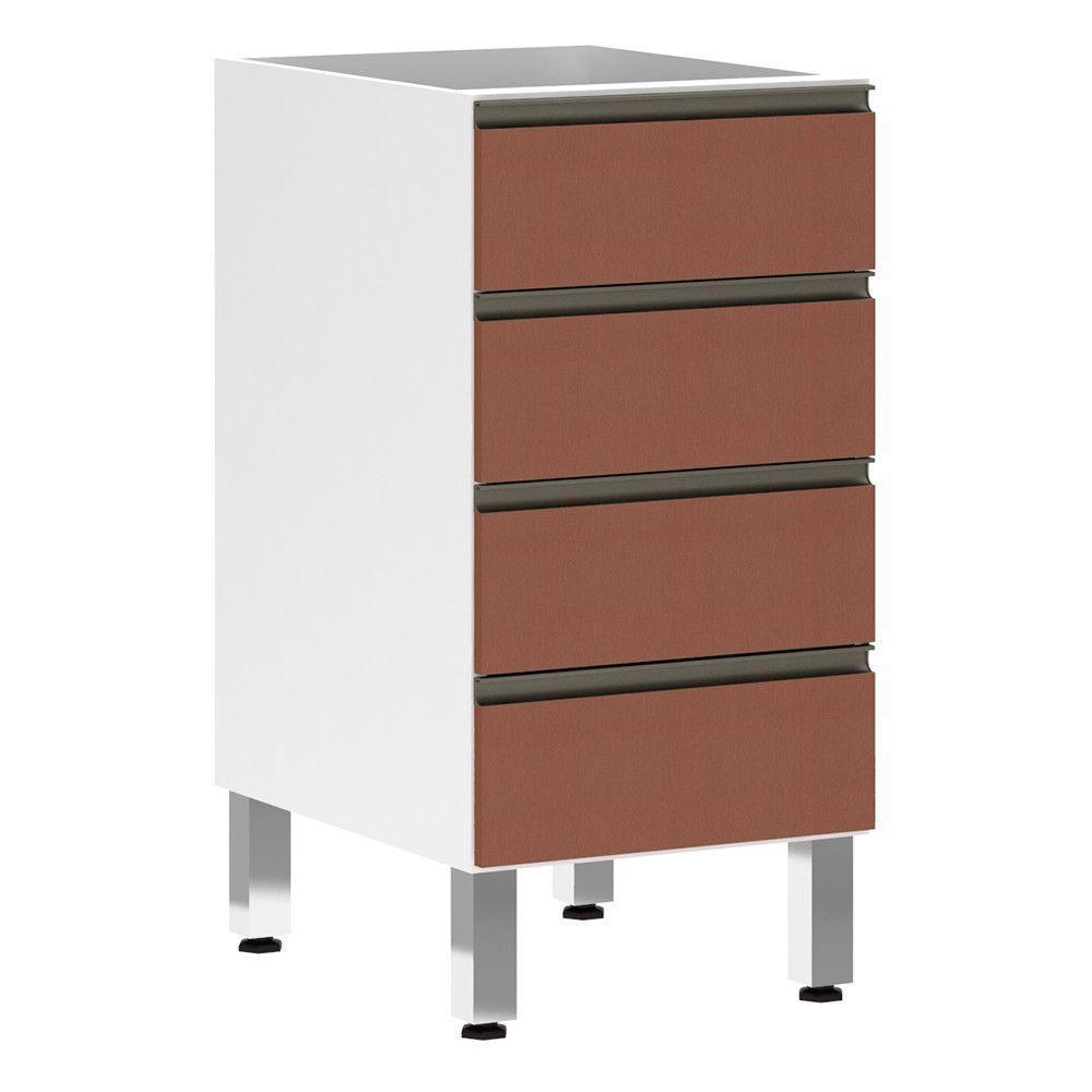 Balcão Sem Tampo 40cm Branco Com Gaia - 1