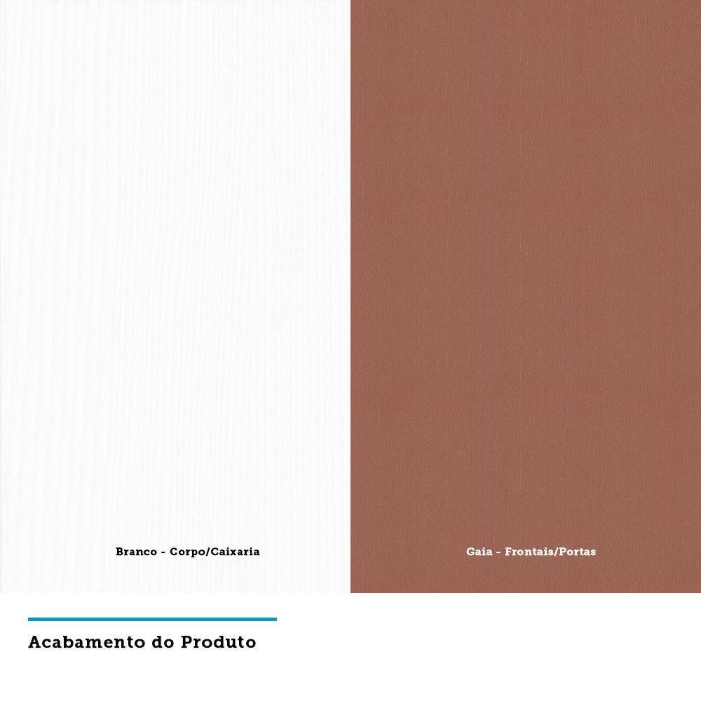 Balcão Sem Tampo 40cm Branco Com Gaia - 2