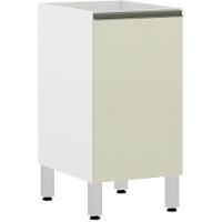 Balcão Sem Tampo 40cm Branco Com Kashmir - 1