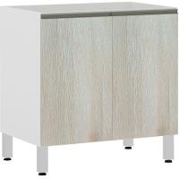 Balcão Sem Tampo 80cm Branco Com Legno Crema - 1