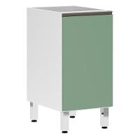 Balcão Sem Tampo 40cm Branco Com Verde Jade - 1