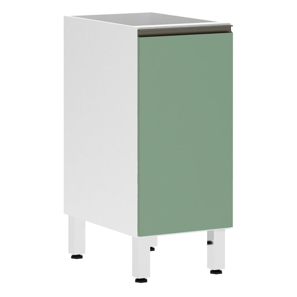 Balcão Sem Tampo 35cm Branco Com Verde Jade - 1