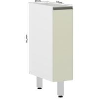 Balcão Sem Tampo 20cm Branco Com Kashmir - 2