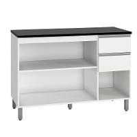 Balcão Com Tampo Evidence 3 Portas 2 Gavetas Mdp Branco - 3