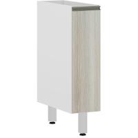 Balcão Sem Tampo 20cm Branco Com Legno Crema - 1