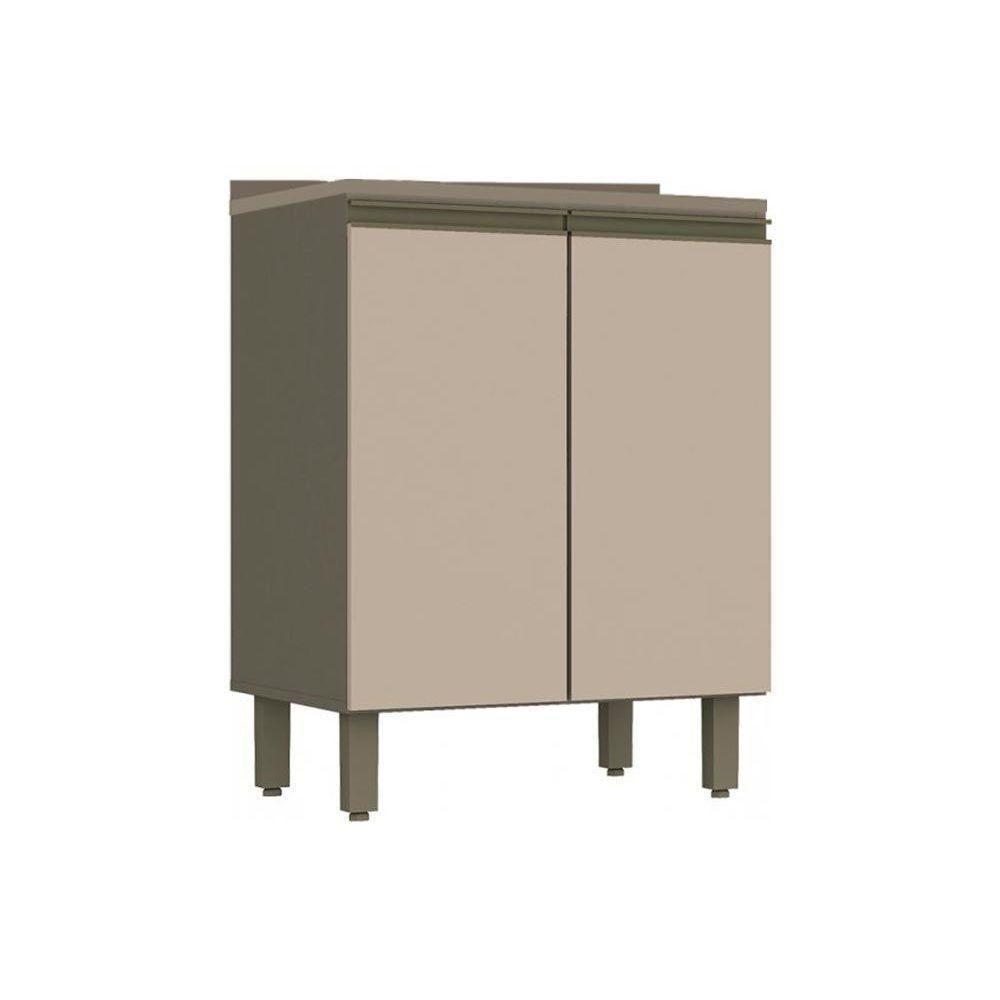 Balcão de Cozinha Connect c/ 2 Portas c/Tampo Duna/Cristal - Henn - 1