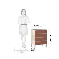 Balcão Sem Tampo Gaveteiro 60cm Lis Legno Crem e Gaia - 2