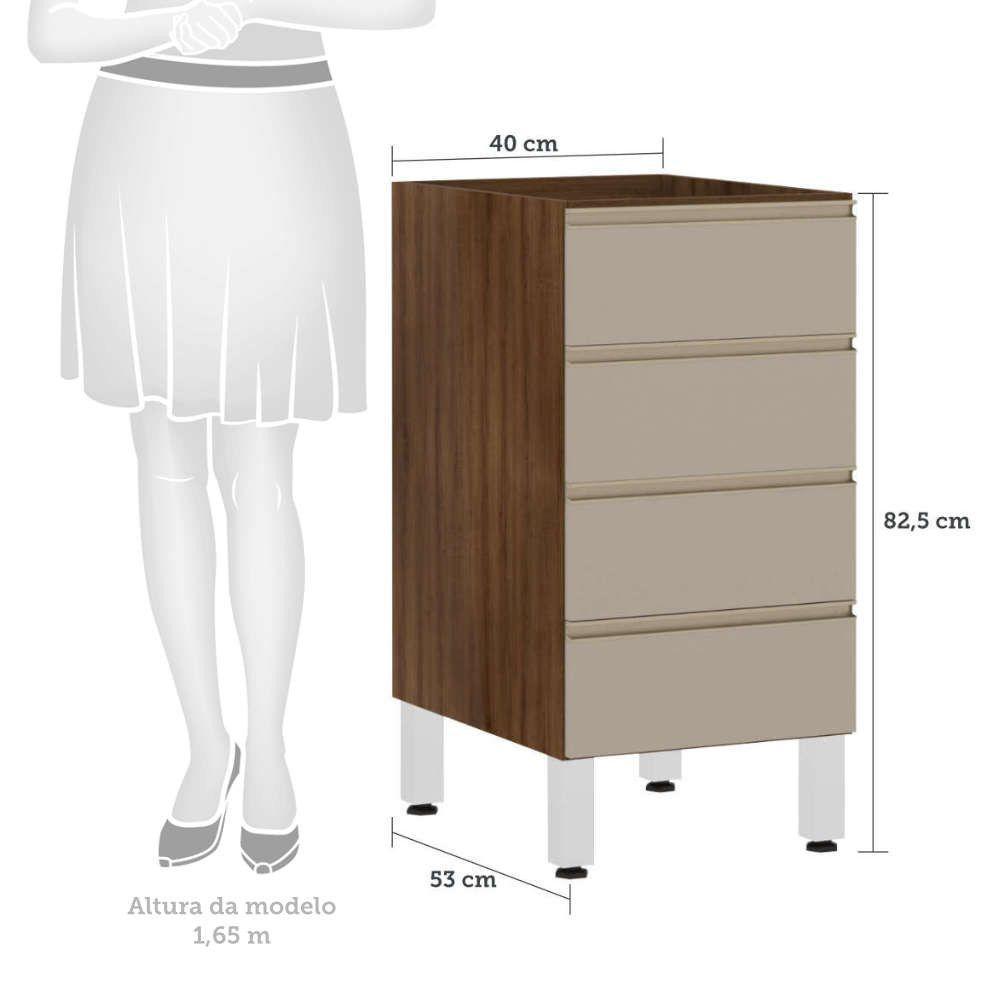 Balcão Sem Tampo 40cm Jade Com Connect - 3