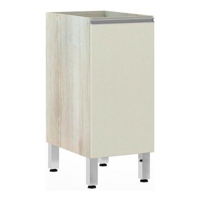 Balcão De Cozinha Sem Tampo 35cm 1 Porta 1 Prateleira Lis Luciane Móveis Legno Crema Com Kashmir