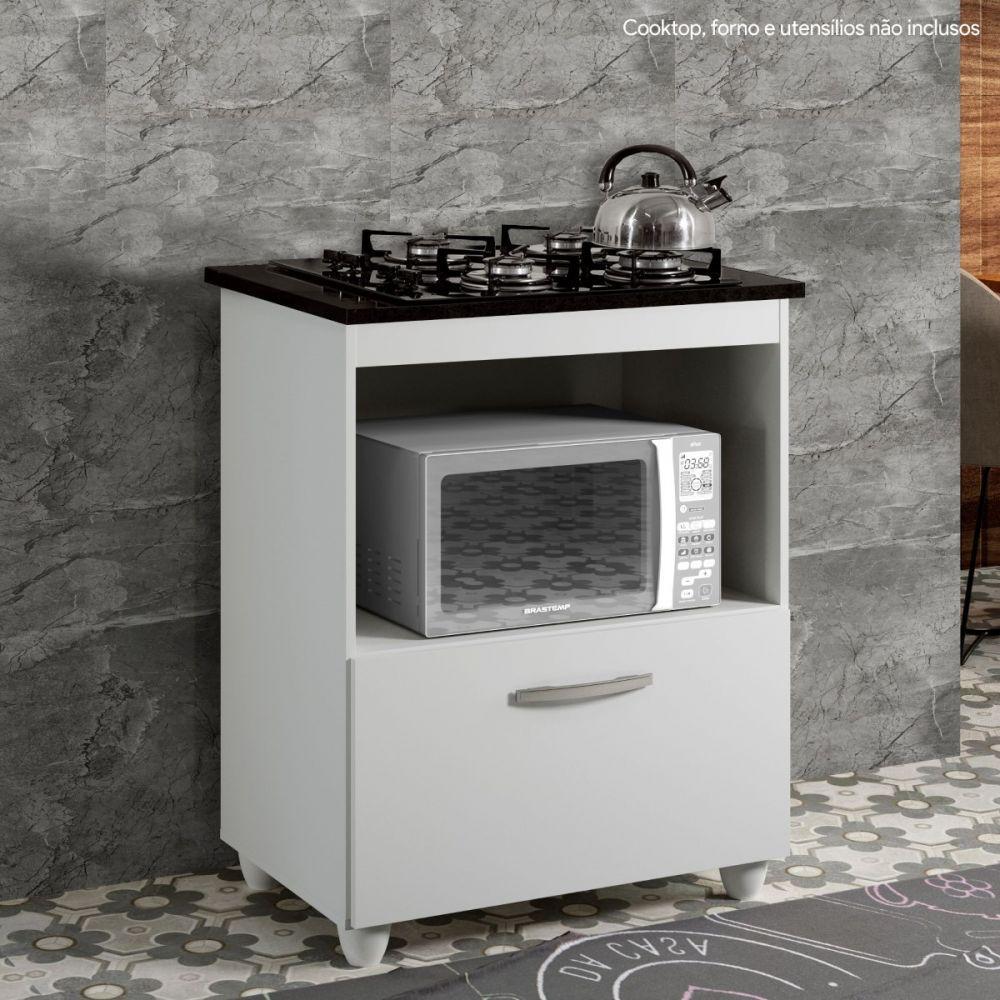 Balcão Para Cooktop 5 Bocas Salvia Branco - 2