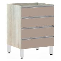 Balcão Sem Tampo Gaveteiro 60cm Lis Legno Crem e Connect - 1