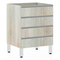 Balcão Sem Tampo Gaveteiro 60cm Lis Legno Crema - 1