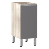 Balcão Sem Tampo 35cm 1 Prateleira Lis Legno Crem e Cinza Puro - 1