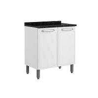 Balcão de Cozinha Evidence 7120 2 Portas c/ Tampo 80cm Branco - Bertolini - 1