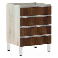 Balcão Sem Tampo Gaveteiro 60cm Lis Legno Crema Com - 1